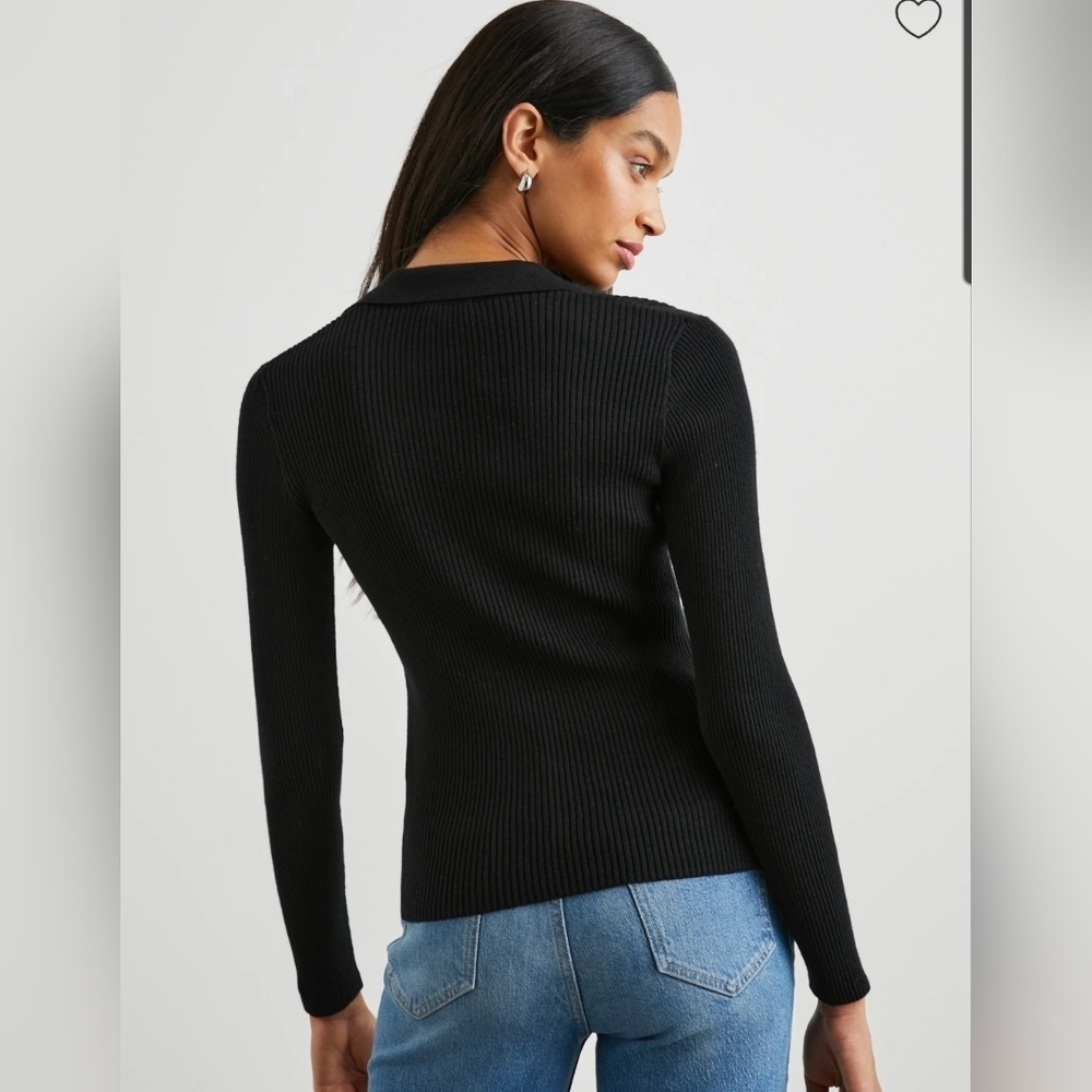 Rails Womens Black Ribbed Kennedy Sweater Size Medium NWT - Picture 6 of 16